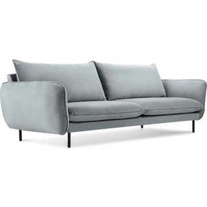 Světle šedá sametová pohovka Cosmopolitan Design Vienna, 230 cm obraz