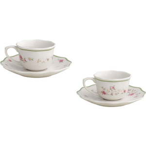 Bílé porcelánové šálky v sadě 2 ks na espresso 90 ml Nonna Rosa – Brandani obraz