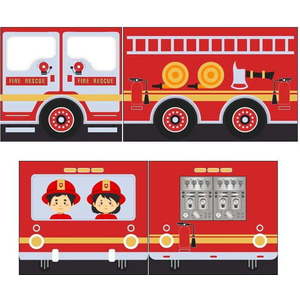Dětský závěs k posteli 4 ks 195x75 cm Fire Truck – Vipack obraz