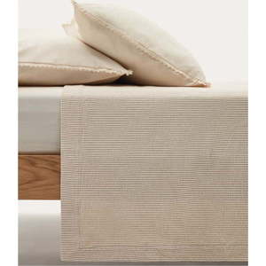 Béžový bavlněný přehoz na dvoulůžko 180x250 cm Bedar – Kave Home obraz