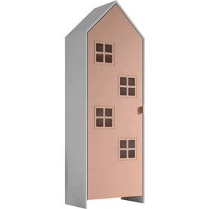 Bílo-růžová dětská šatní skříň 58x172x37 cm Casami Bruges – Vipack obraz