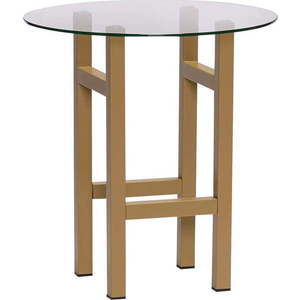 Kulatý odkládací stolek se skleněnou deskou ø 40 cm Elevate – Hübsch obraz