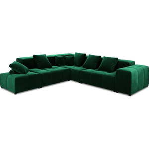 Zelená sametová rohová pohovka (variabilní) Rome Velvet - Cosmopolitan Design obraz