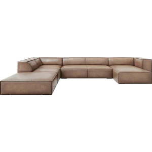 Světle hnědá kožená rohová pohovka (levý roh) Madame – Windsor & Co Sofas obraz