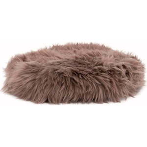 Hnědý podsedák z ovčí kožešiny Native Natural Round, ⌀ 40 cm obraz