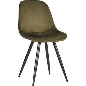 Khaki sametové jídelní židle v sadě 2 ks Capri – LABEL51 obraz