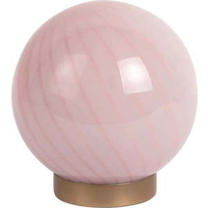 Světle růžová stolní lampa se skleněným stínidlem (výška 17 cm) Summer Globe – Leitmotiv obraz