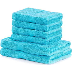 Set 2 tyrkysových osušek a 4 ručníků AmeliaHome Bamby Turquoise obraz