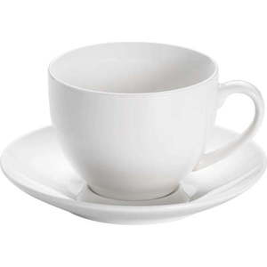 Bílý porcelánový hrnek s podšálkem Maxwell & Williams Basic, 245 ml obraz