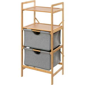 Šedo-hnědý bambusový koupelnový regál 44x96 cm Bahari – Wenko obraz