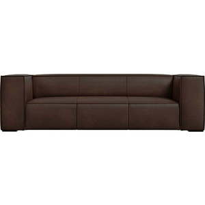Tmavě hnědá kožená pohovka 227 cm Madame – Windsor & Co Sofas obraz