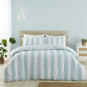 Modro-bílé povlečení na dvoulůžko 200x200 cm Cove Stripe – Catherine Lansfield obraz