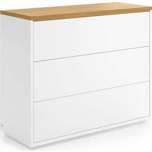 Bílá nízká komoda 90x75 cm Abilen – Kave Home obraz