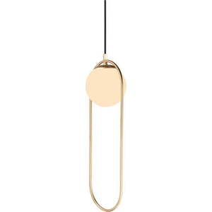 Závěsné svítidlo ve zlaté barvě se skleněným stínidlem ø 20 cm Arch – Squid Lighting obraz
