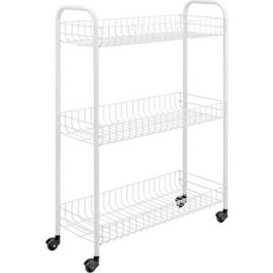 Třípatrový pojízdný stojan do koupelny Metaltex Laundry, 23 x 84 cm obraz