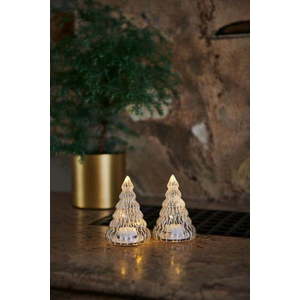 Sada 2 světelný LED dekorací Sirius Lucy Tree White, výška 9 cm obraz