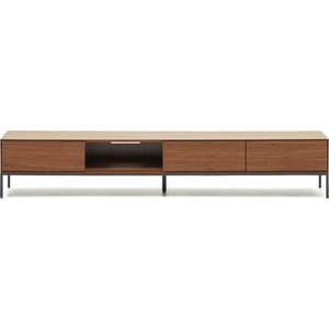 TV stolek v dekoru ořechu v přírodní barvě 195x35 cm Vedrana – Kave Home obraz