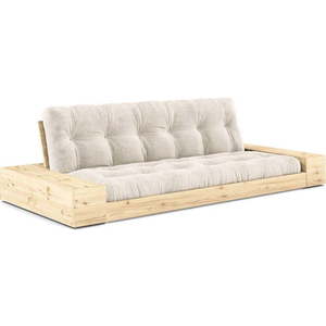 Bílá manšestrová rozkládací pohovka 244 cm Base – Karup Design obraz
