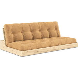 Manšestrová rozkládací pohovka ve světle hnědo-hořčicové barvě 196 cm Base – Karup Design obraz