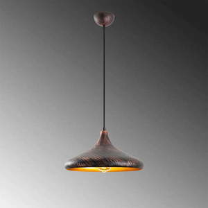 Závěsné svítidlo v černé a měděné barvě s kovovým stínidlem ø 34 cm Barek – Opviq lights obraz