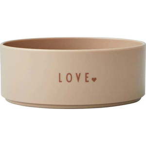 Béžová dětská miska Design Letters Mini Love, ø 11 cm obraz