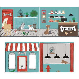 Dětský závěs k posteli 4 ks 195x75 cm Pet Shop – Vipack obraz