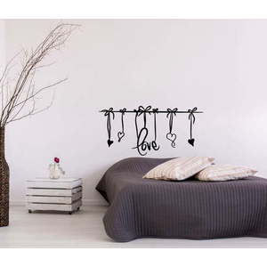 Bílá samolepka Ambiance Love Headboard obraz