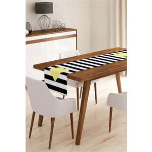 Běhoun na stůl 45x140 cm Black Stripes – Minimalist Cushion Covers obraz