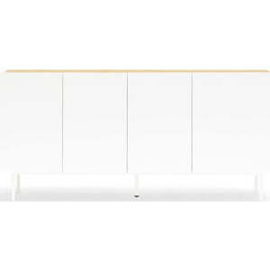 Nízká komoda v dekoru dubu v bílo-přírodní barvě 165x78 cm Arista – Teulat obraz