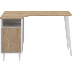 Rohový pracovní stůl s deskou v dubovém dekoru 67x120 cm Nook – TemaHome obraz