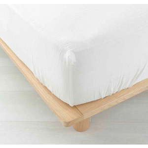 Bílé napínací mušelínové prostěradlo 160x200 cm Angelia – douceur d'intérieur obraz