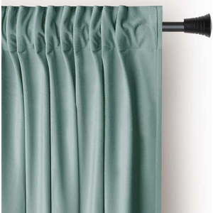 Sametový dimout závěs v mentolové barvě 140x270 cm Pleat – Restilo obraz