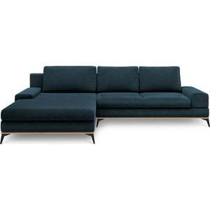 Petrolejově modrá rozkládací rohová pohovka Windsor & Co Sofas Planet, levý roh obraz