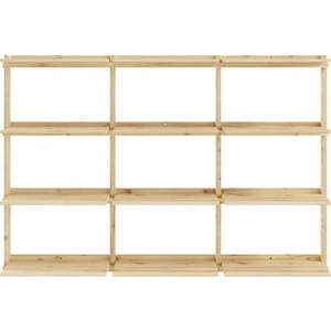 Nástěnná knihovna z borovicového dřeva v přírodní barvě 192x127 cm Groove – Karup Design obraz