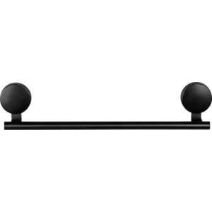 Černý nástěnný držák na ručníky Wenko Static-Loc® Pavia, šířka 40 cm obraz