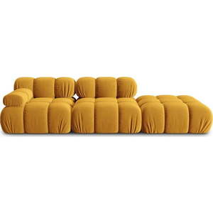 Žlutá sametová pohovka 282 cm Bellis – Micadoni Home obraz