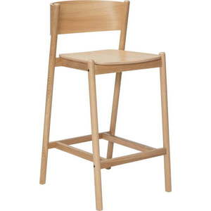 Barová židle v dekoru dubu v přírodní barvě (výška sedáku 75 cm) Oblique – Hübsch obraz
