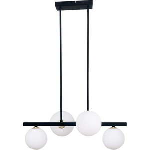Černé závěsné svítidlo se skleněným stínidlem 25x59 cm Kama – Candellux Lighting obraz