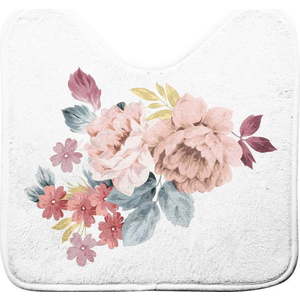 Bílá/růžová WC koupelnová předložka 45x45 cm Jayana – douceur d'intérieur obraz