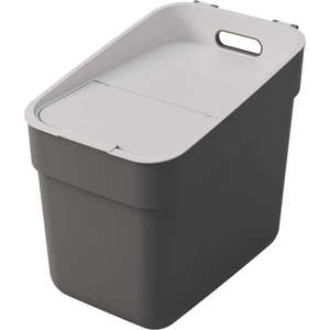Tmavě šedý odpadkový koš na tříděný odpad z recyklovaného plastu 20 l Ready To Collect – Curver obraz