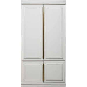 Světle šedá šatní skříň s pantovými dveřmi z borovicového dřeva 110x215 cm Organize – BePureHome obraz