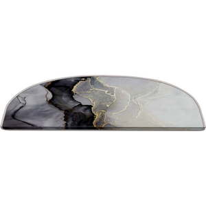 Černobílé nášlapy na schody v sadě 16 ks 20x65 cm Golden Marble – Vitaus obraz