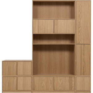 Modulární knihovna v dekoru dubu v přírodní barvě 227x243 cm Modulair – vtwonen obraz