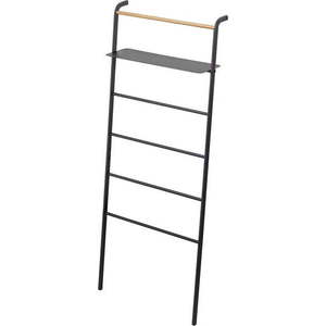 Černý věšák s poličkou YAMAZAKI Tower Ladder obraz