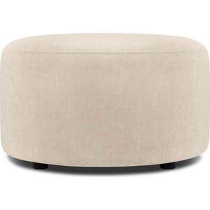 Béžový sametový puf Mazzini Sofas Debbie, ø 68 cm obraz