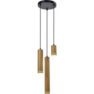 Žluté/černé závěsné svítidlo s kovovým stínidlem ø 22 cm Tubo – Candellux Lighting obraz