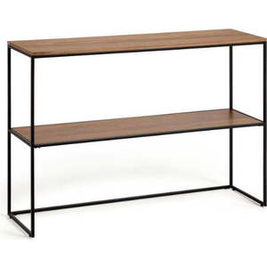 Hnědý konzolový stolek v dekoru ořechu 120x30 cm Yona - Kave Home obraz
