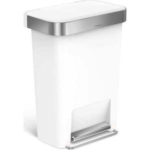 Pedálový plastový odpadkový koš 45 l - simplehuman obraz