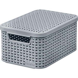 Šedý plastový úložný box s víkem 20x29x14 cm Style – Curver obraz