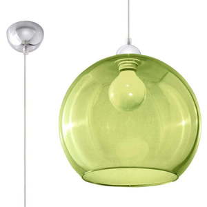 Zelené závěsné svítidlo se skleněným stínidlem ø 30 cm Bilbao – Nice Lamps obraz